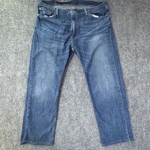 Levis 505 Regular Fit Straight Leg Blue Denim Jeans Mens W40 L30